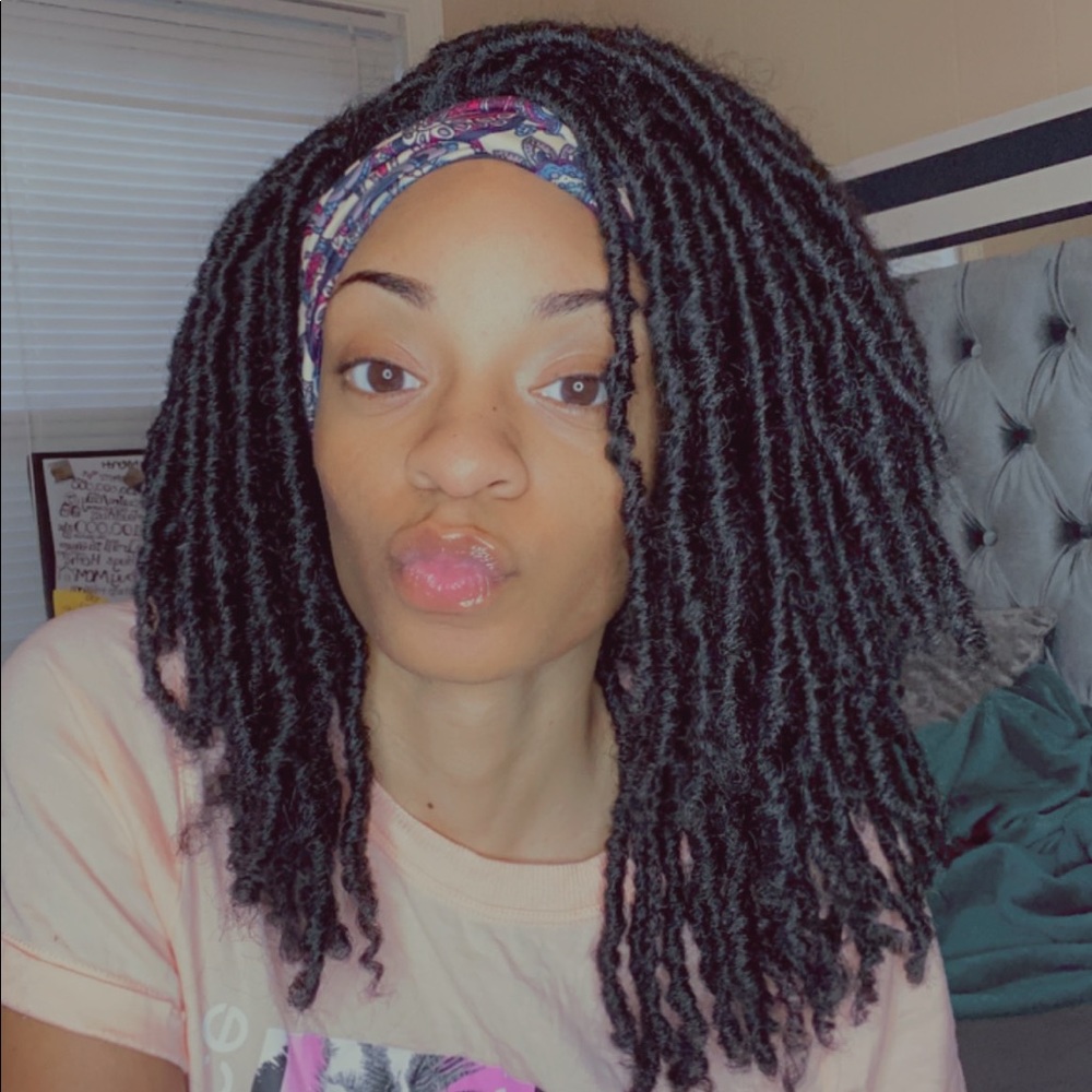 Faux locs headband wig